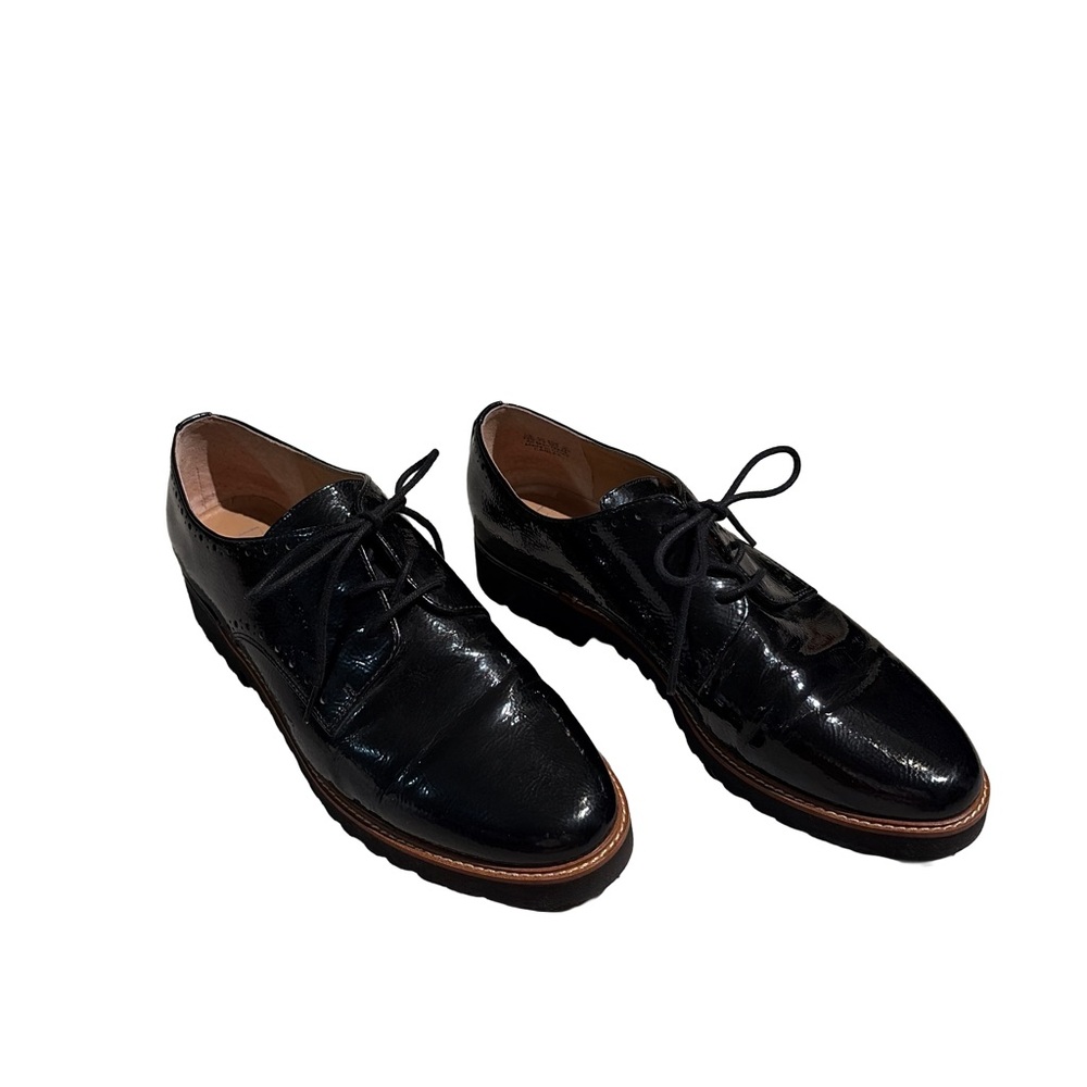 Bundle 3 for $70 | Franco Sarto Carlee black patent leather oxfords - Picture 1 of 7